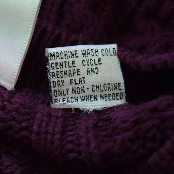 FIELD GEAR Vintage 100% Cotton Knitted Pullover Sweater in Dark Purple Size XL - Picture 4 of 4